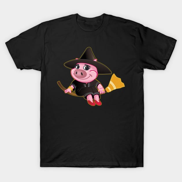 Pig Witch T-Shirt by Buenos Biscuits